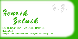 henrik zelnik business card